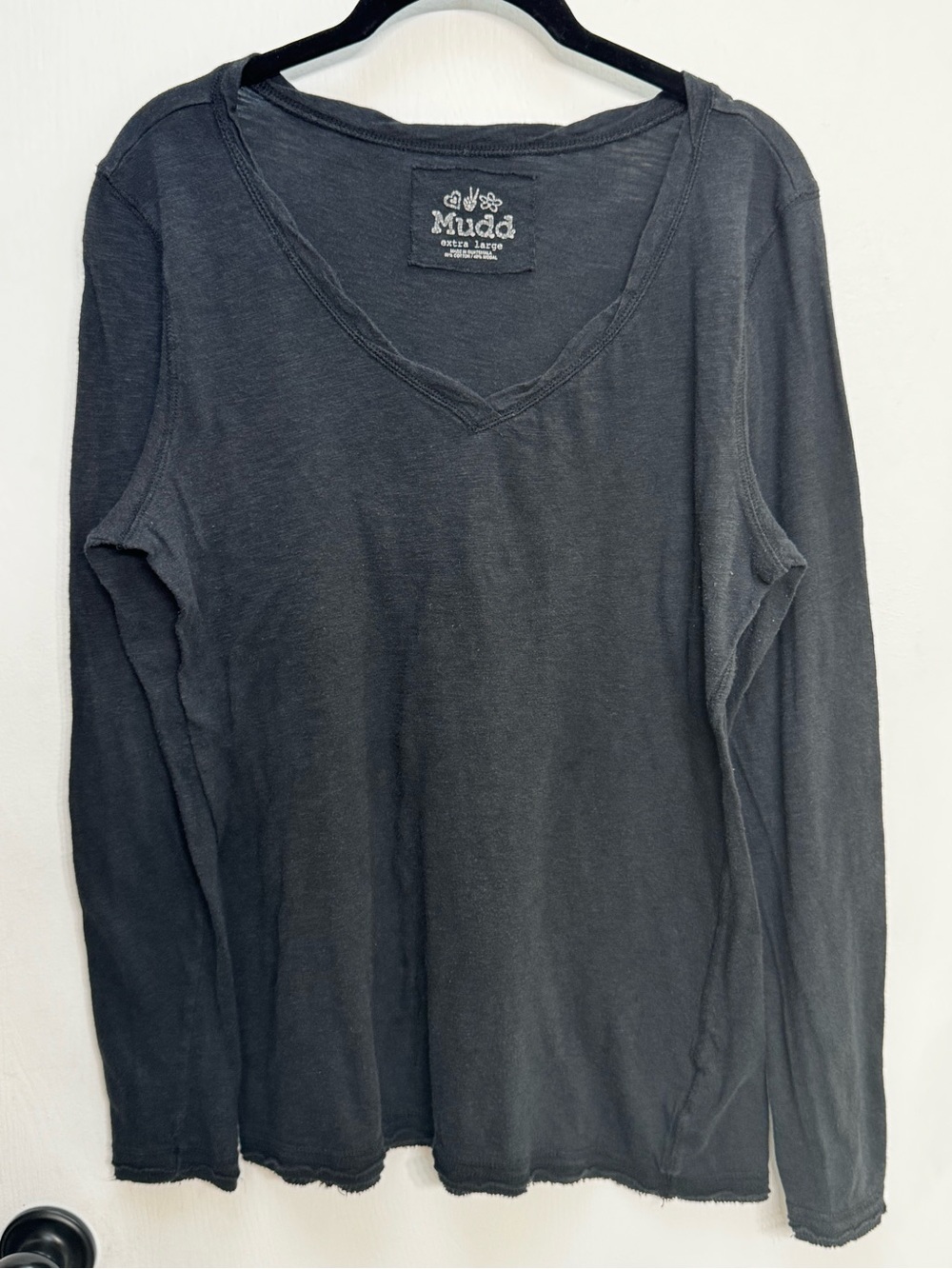 Mudd Black V-Neck Long Sleeve Shirt